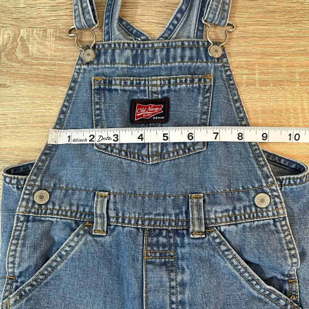 Old‎ Navy Baby Denim Overalls Size 5T Blue Adjustable Pockets 100% Cotton Unisex